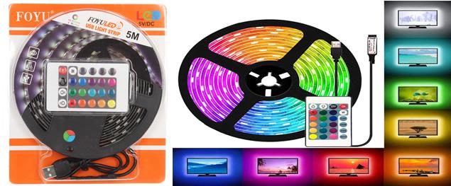 LED pásek RGB 1mx2 USB SMD 5050 FO-Z807