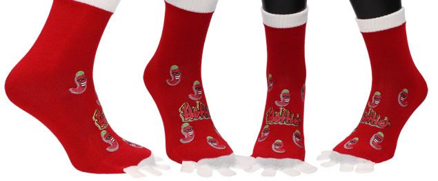 Ponožky Toe Socks Světle Růžové+ Fialové s designem