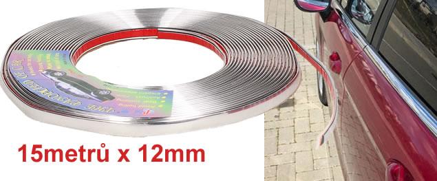 Lepící chromovaný pás 15m šíře 25 mm