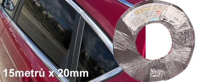 Lepící chromovaný pás 15m šíře 25 mm