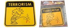 Samolepka Terrorism žlutá 12 x 1…