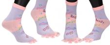 Ponožky Toe Socks Světle Růžové+…